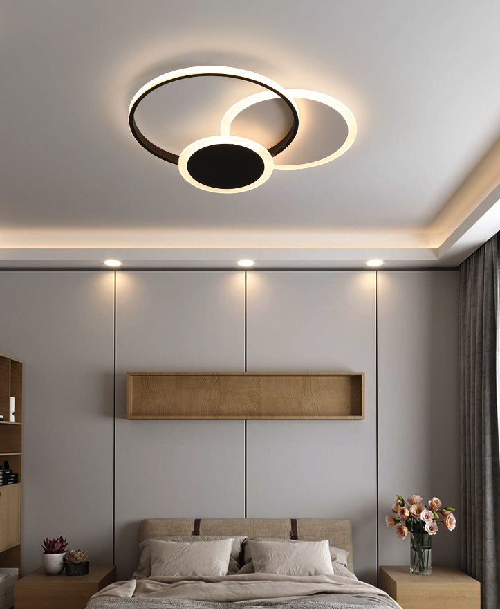 Cirkels dicht bij plafond verlichting minimalistische stijl metalen LED flush mount verlichting