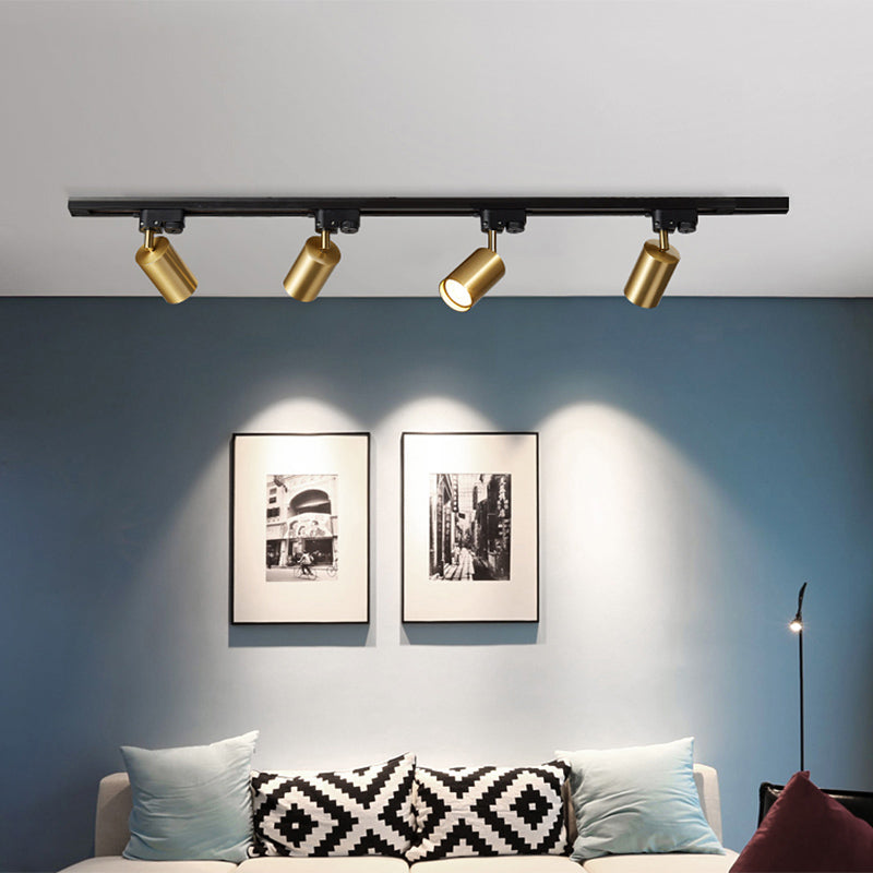Metal Shaded Ceiling Mounted Fixture Contemporary Style Ceiling Light Fixture in Gold