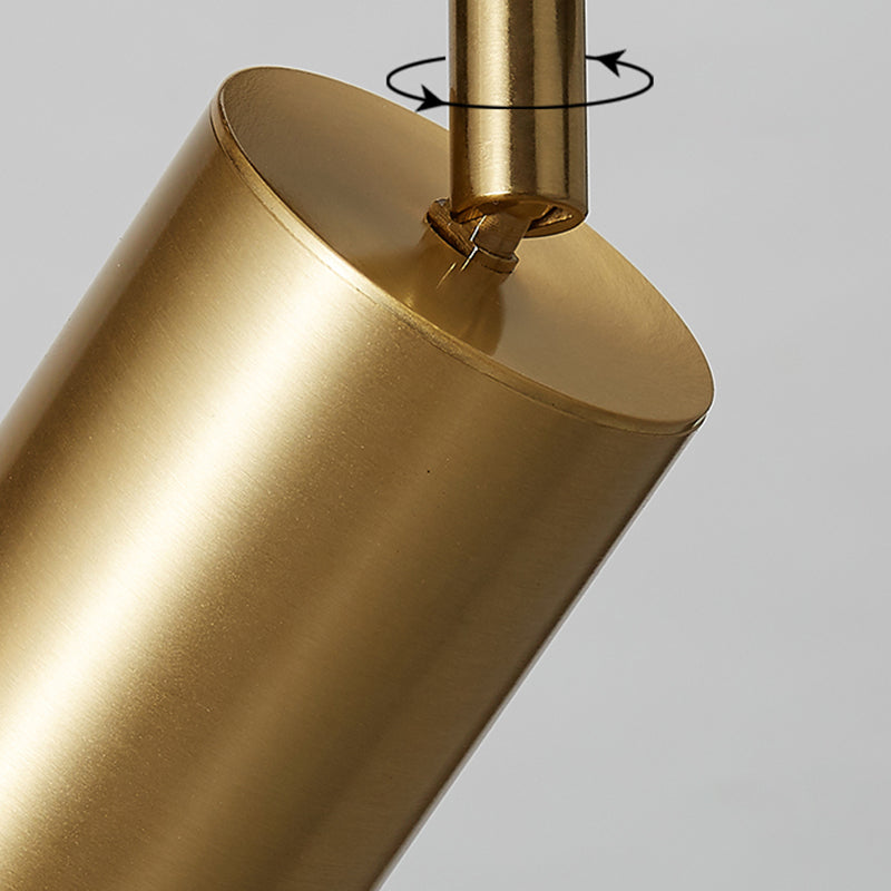 Metal Shaded Ceiling Mounted Fixture Contemporary Style Ceiling Light Fixture in Gold