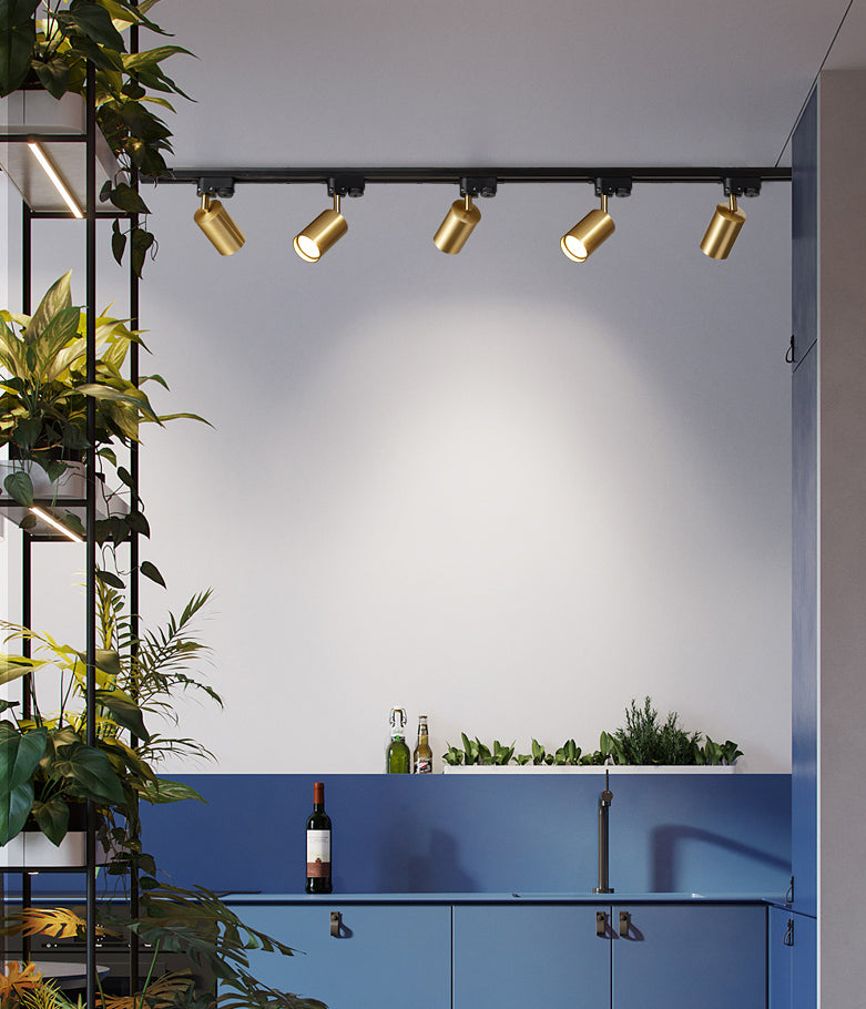 Metal Shaded Ceiling Mounted Fixture Contemporary Style Ceiling Light Fixture in Gold