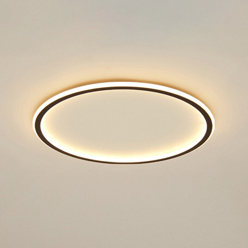 Geometrische Metall-Unterputz-Deckenleuchte, moderne LED-Unterputz-Beleuchtung in Schwarz