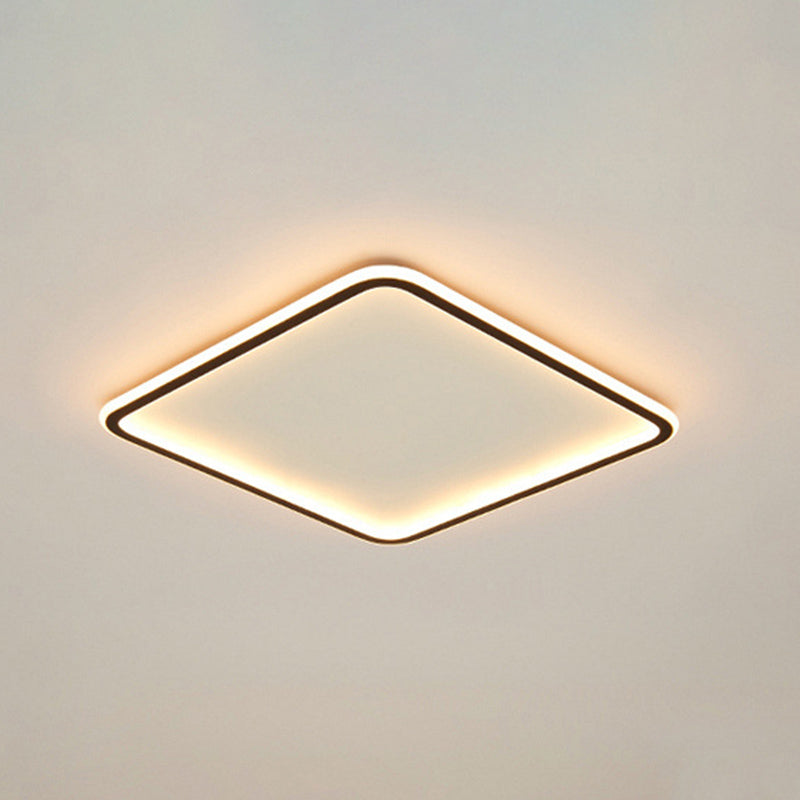 Geometrische Metall-Unterputz-Deckenleuchte, moderne LED-Unterputz-Beleuchtung in Schwarz