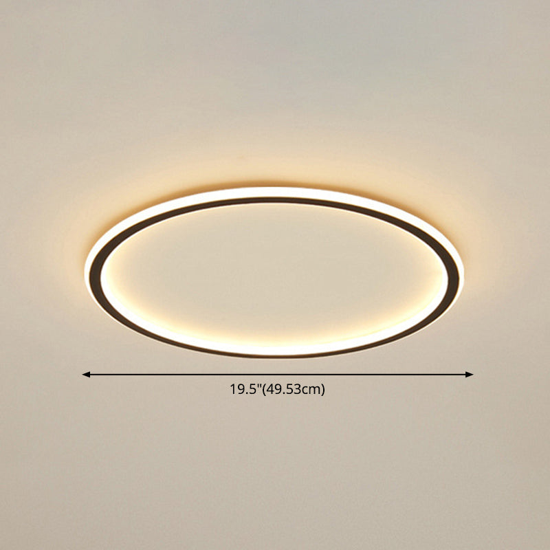 Geometrische Metall-Unterputz-Deckenleuchte, moderne LED-Unterputz-Beleuchtung in Schwarz