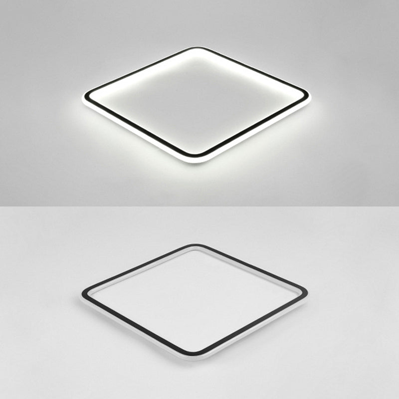 Geometrische Metall-Unterputz-Deckenleuchte, moderne LED-Unterputz-Beleuchtung in Schwarz