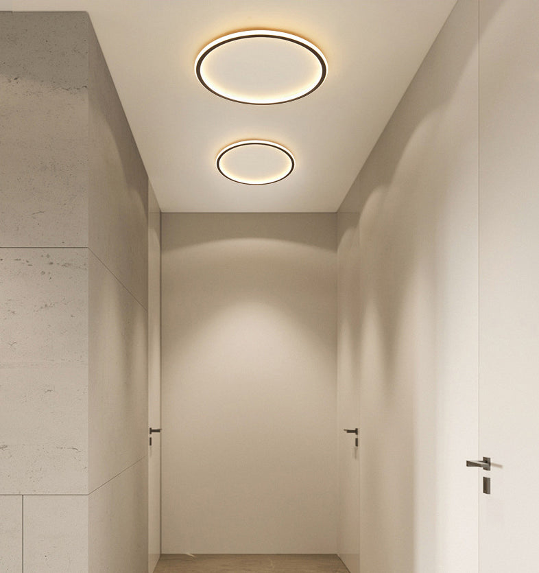 Geometrische Metall-Unterputz-Deckenleuchte, moderne LED-Unterputz-Beleuchtung in Schwarz