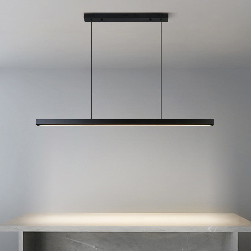 Lineair eiland hanglampen moderne acryl kroonluchter verlichtingsarmaturen voor restaurant