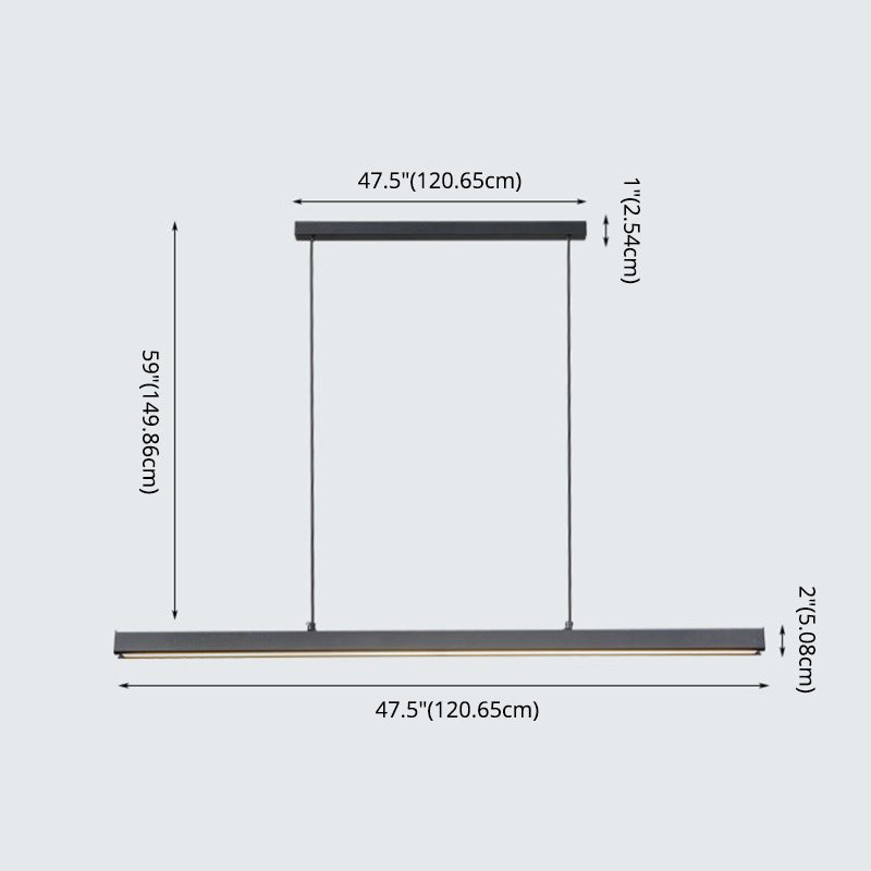 Lineair eiland hanglampen moderne acryl kroonluchter verlichtingsarmaturen voor restaurant