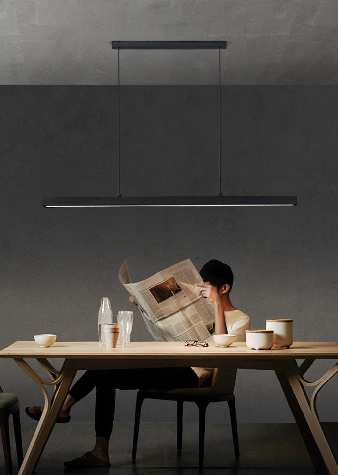 Lineair eiland hanglampen moderne acryl kroonluchter verlichtingsarmaturen voor restaurant