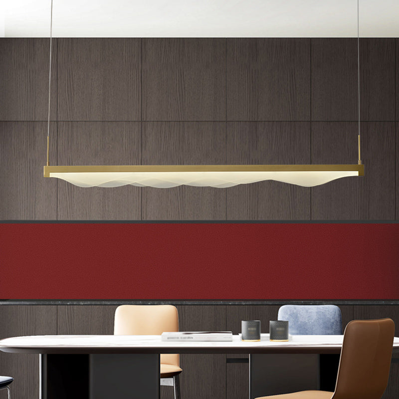 Wave Large Kitchen Pendant Lights Acrylic Modern Simplicity Island Chandelier Lights for Restaurant