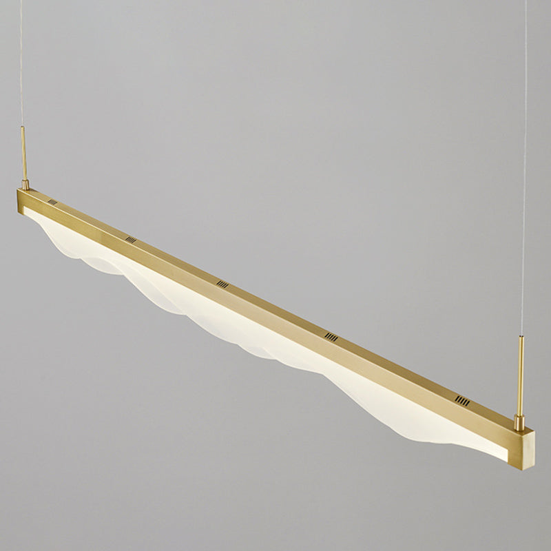 Wave Large Kitchen Pendant Lights Acrylic Modern Simplicity Island Chandelier Lights for Restaurant