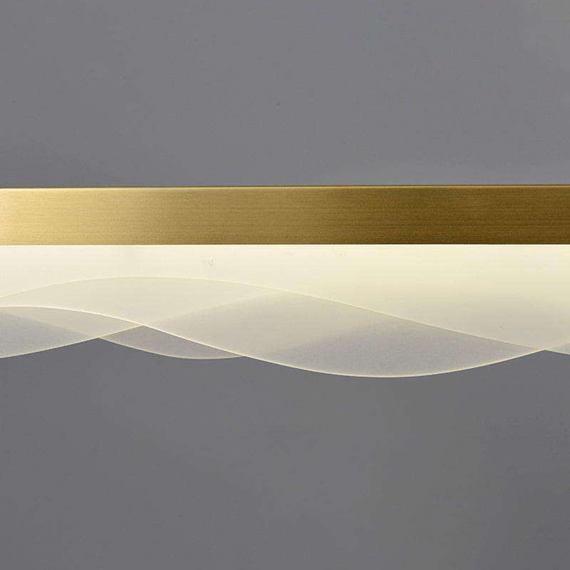 Wave Large Kitchen Pendant Lights Acrylic Modern Simplicity Island Chandelier Lights for Restaurant