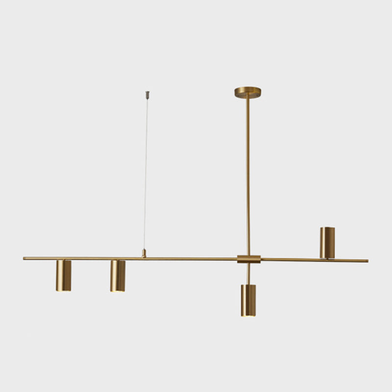 Cylinder Island Pendant Lights Ultra-Contemporary Metallic Island Pendant Lights for Restaurant