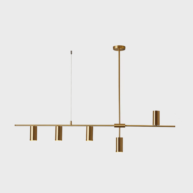 Cylinder Island Pendant Lights Ultra-Contemporary Metallic Island Pendant Lights for Restaurant