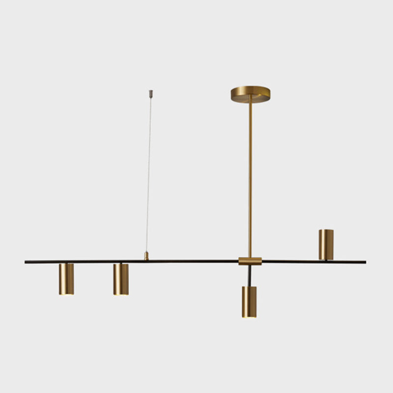 Cylinder Island Pendant Lights Ultra-Contemporary Metallic Island Pendant Lights for Restaurant