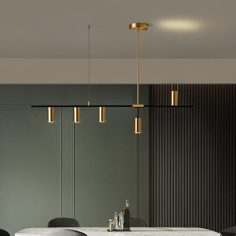 Cylinder Island Pendant Lights Ultra-Contemporary Metallic Island Pendant Lights for Restaurant