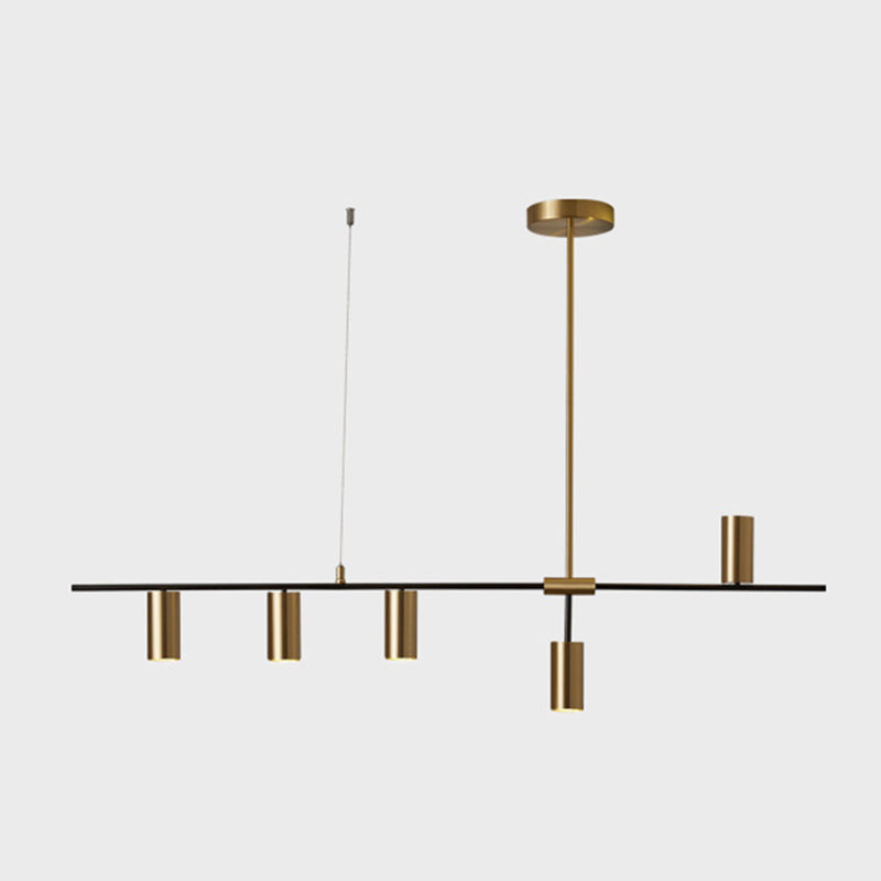 Cylinder Island Pendant Lights Ultra-Contemporary Metallic Island Pendant Lights for Restaurant