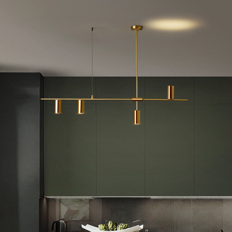 Cylinder Island Pendant Lights Ultra-Contemporary Metallic Island Pendant Lights for Restaurant