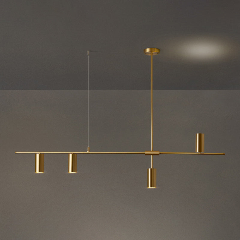 Cylinder Island Pendant Lights Ultra-Contemporary Metallic Island Pendant Lights for Restaurant