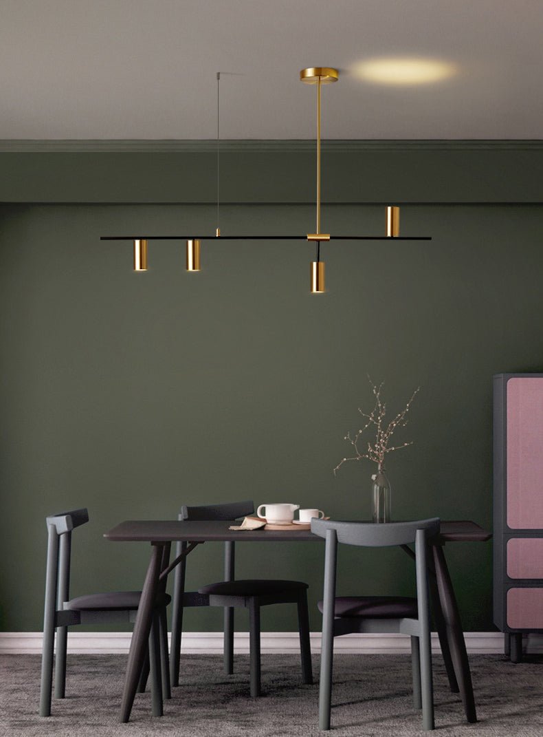 Cylinder Island Pendant Lights Ultra-Contemporary Metallic Island Pendant Lights for Restaurant