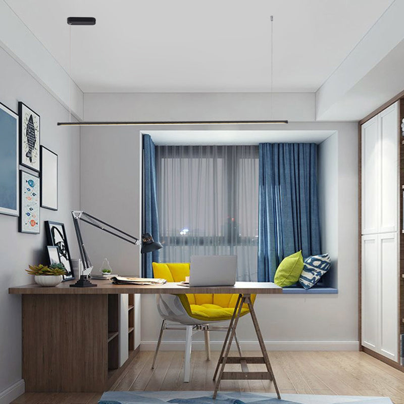 Luci di lampadari dell'isola lineare Simplicità Fissature di illuminazione del lampadario acrilico per tavolo da pranzo