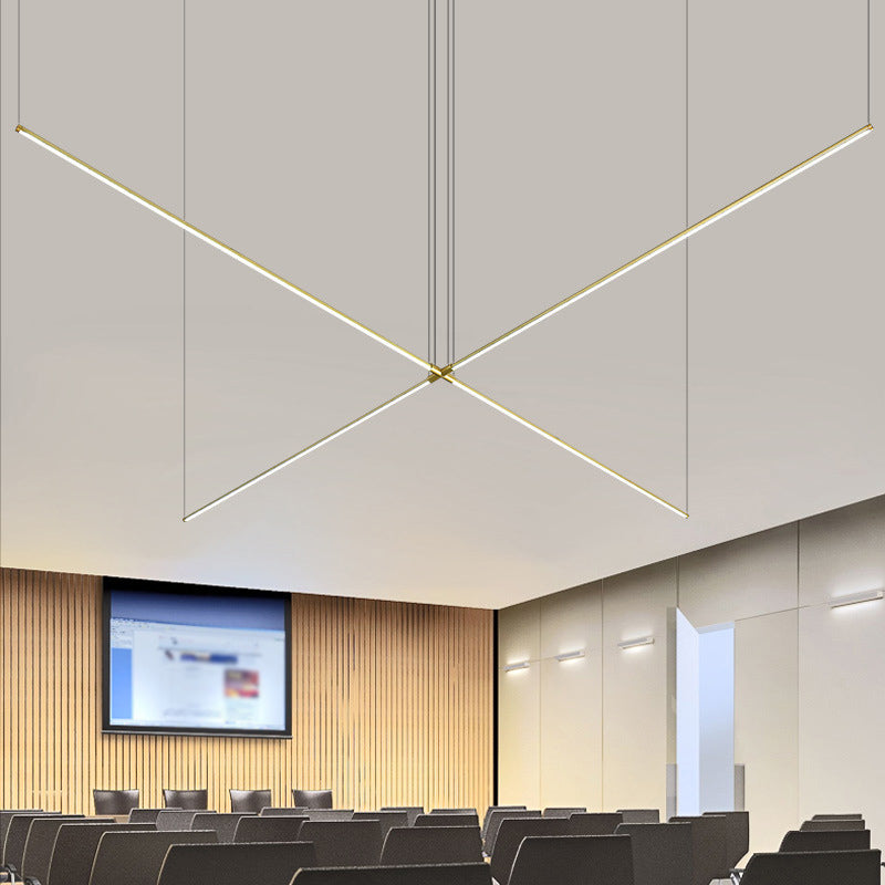 Luci di lampadari dell'isola lineare Simplicità Fissature di illuminazione del lampadario acrilico per tavolo da pranzo