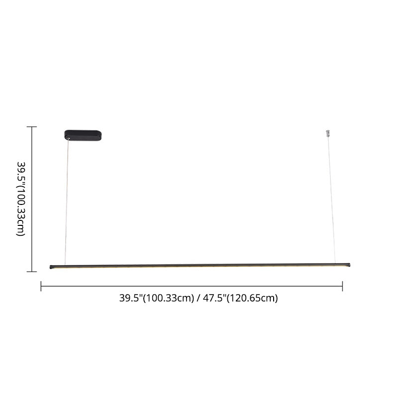 Luci di lampadari dell'isola lineare Simplicità Fissature di illuminazione del lampadario acrilico per tavolo da pranzo