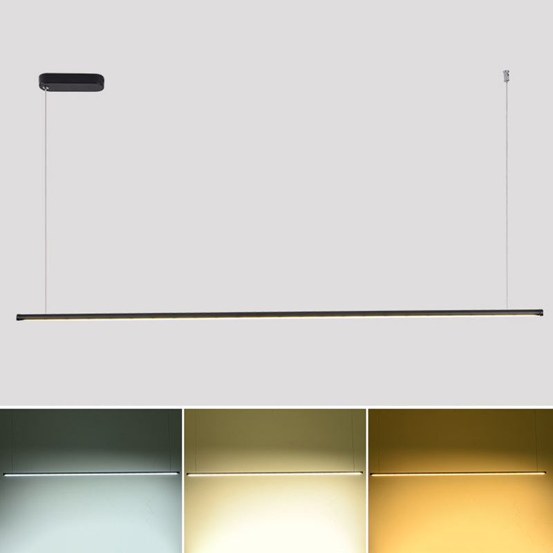 Luci di lampadari dell'isola lineare Simplicità Fissature di illuminazione del lampadario acrilico per tavolo da pranzo