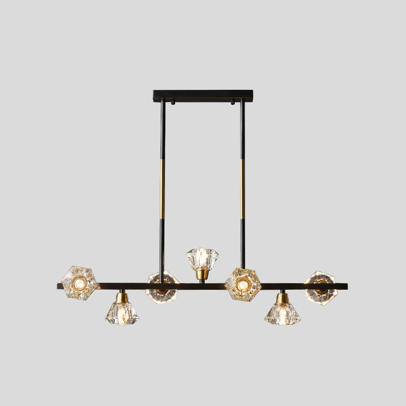 Torpedo Hanging Island Lights Ultra-Contemporary Crystal Chandelier Lighting Fixtures for Restaurant