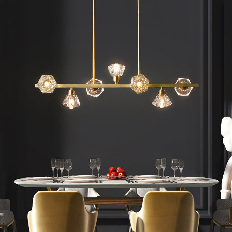 Torpedo Hanging Island Lights Ultra-Contemporary Crystal Chandelier Lighting Fixtures for Restaurant