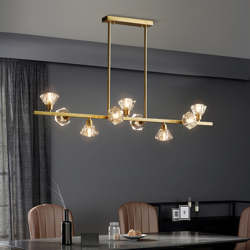 Torpedo Hanging Island Lights Ultra-Contemporary Crystal Chandelier Lighting Fixtures for Restaurant