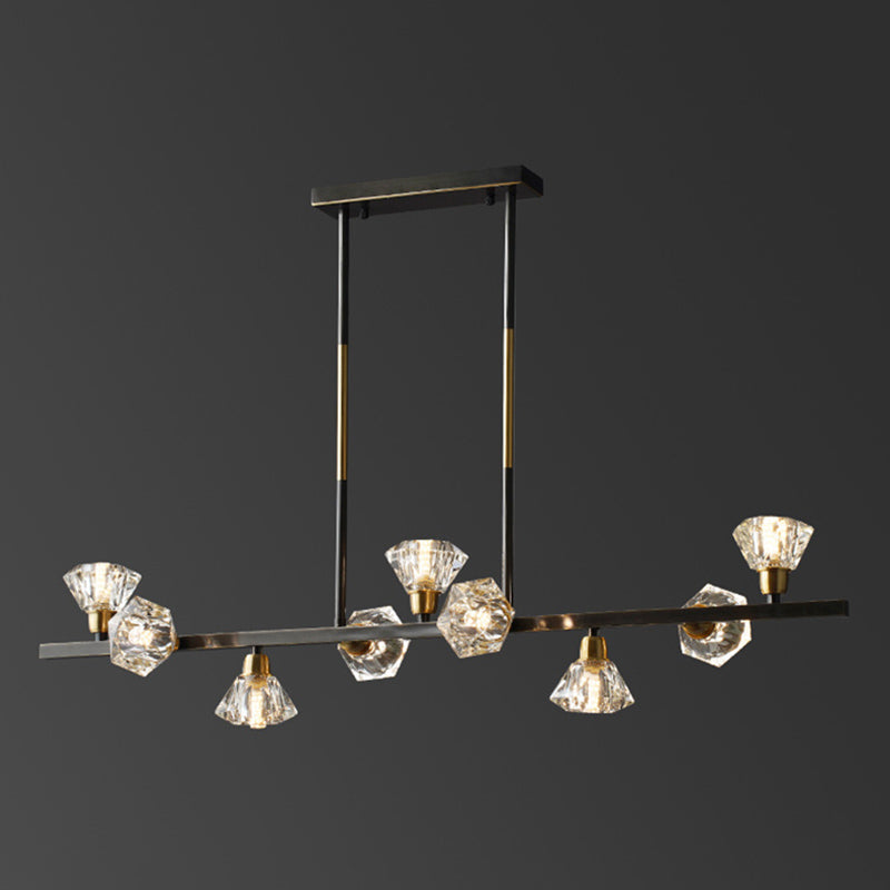 Torpedo Hanging Island Lights Ultra-Contemporary Crystal Chandelier Lighting Fixtures for Restaurant