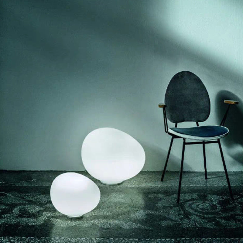 Modern Minimalist Style Spherical Table Lamp Glass 1 Light Table Light for Bedroom