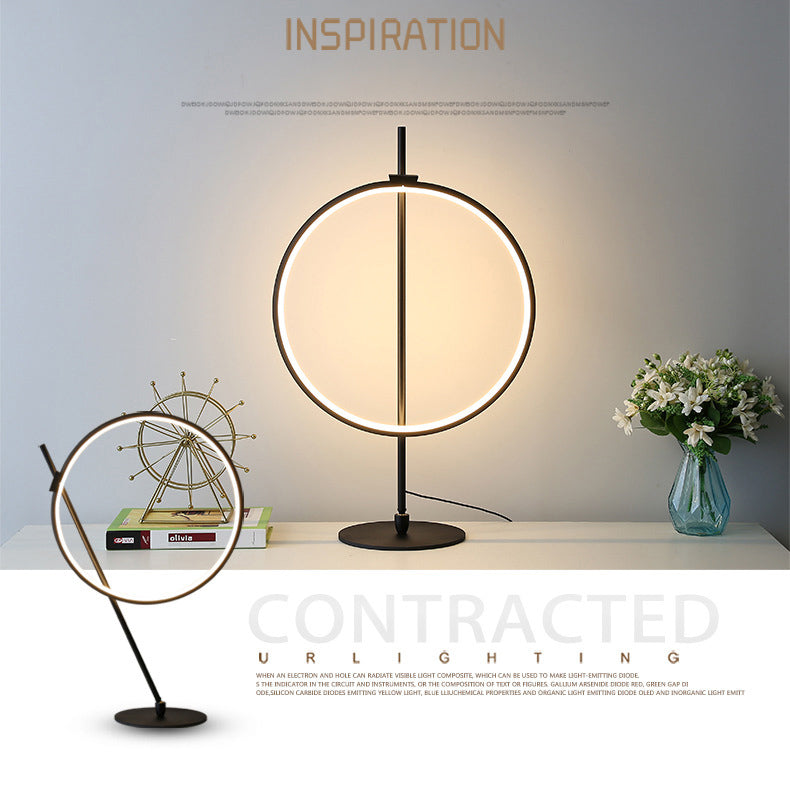 Modern Minimalist Style Round Strip LED LAMPAGGIO LAMPAGGIO METALE LIGHT per camera da letto
