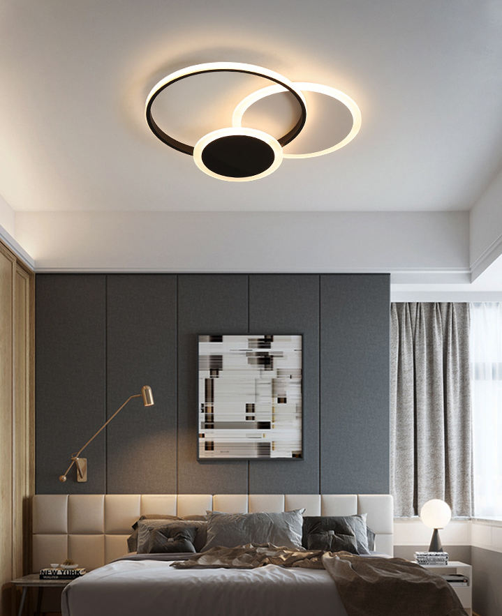 Cirkels dicht bij plafond verlichting minimalistische stijl metalen LED flush mount verlichting