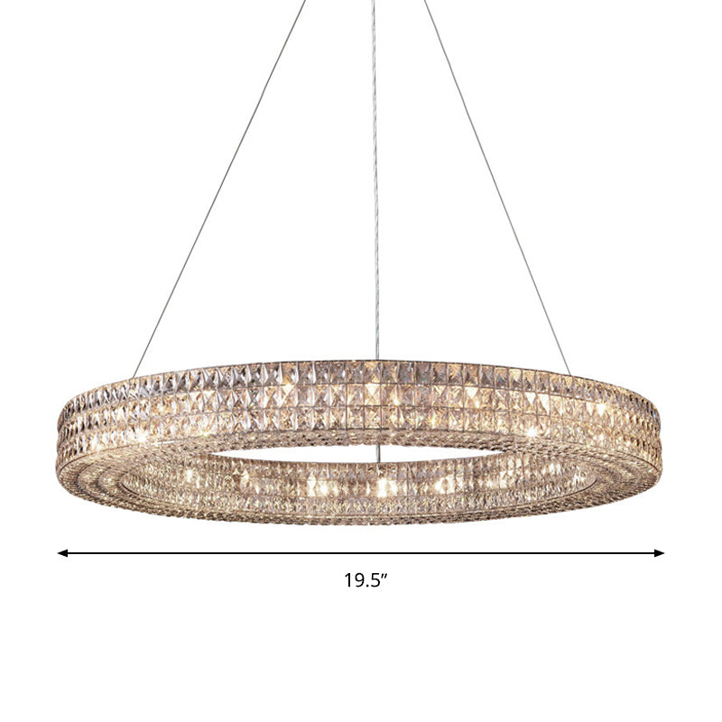 Anneau transparent K9 Crystal Plafond Light