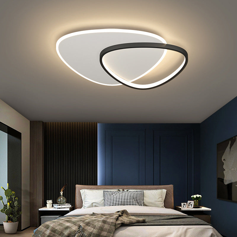 Minimalist Triangle Ceiling Light Fixture Acrylic LED Bedroom Flush Mount Ceiling Fixture