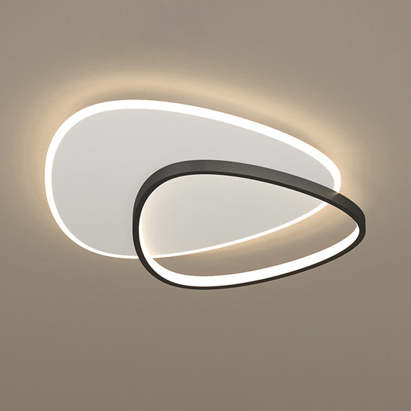 Minimalist Triangle Ceiling Light Fixture Acrylic LED Bedroom Flush Mount Ceiling Fixture