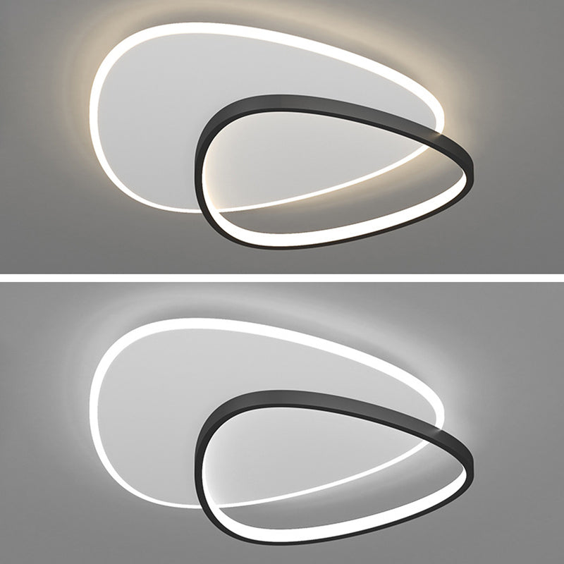 Minimalist Triangle Ceiling Light Fixture Acrylic LED Bedroom Flush Mount Ceiling Fixture