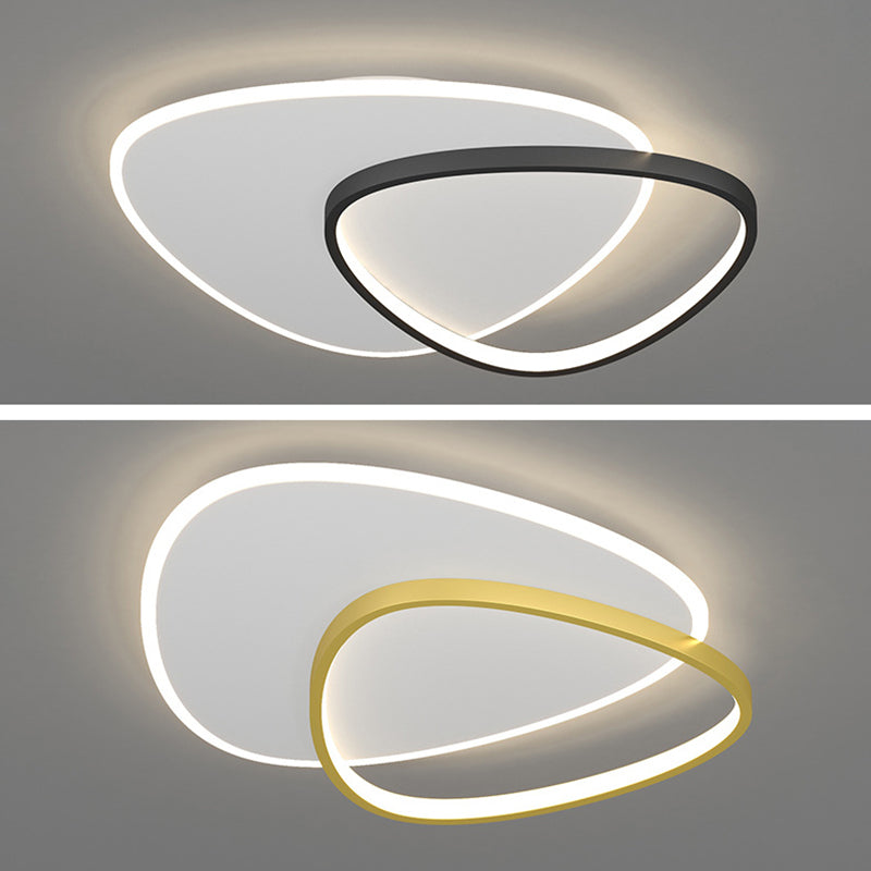 Minimalist Triangle Ceiling Light Fixture Acrylic LED Bedroom Flush Mount Ceiling Fixture