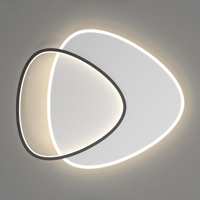 Minimalist Triangle Ceiling Light Fixture Acrylic LED Bedroom Flush Mount Ceiling Fixture