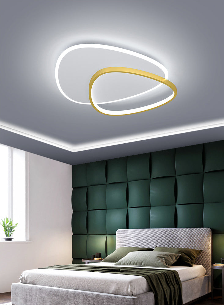Minimalist Triangle Ceiling Light Fixture Acrylic LED Bedroom Flush Mount Ceiling Fixture