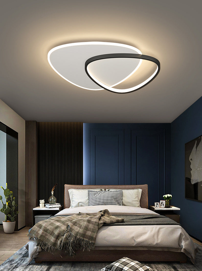 Minimalist Triangle Ceiling Light Fixture Acrylic LED Bedroom Flush Mount Ceiling Fixture