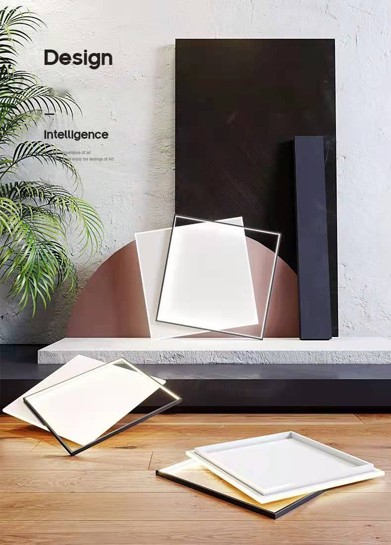 Acryl Double Squares Flush Mount Lighting Moderne Schwarz-Weiß LED Deckenbündige Mount Light
