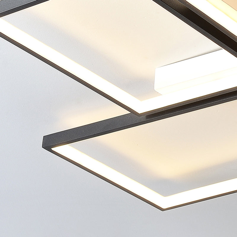 Schwarz schattierte Deckenleuchte Moderne LED-Deckenleuchte aus Acryl