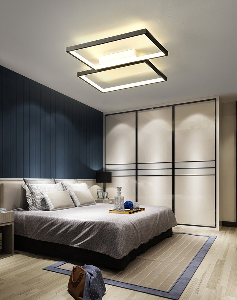 Schwarz schattierte Deckenleuchte Moderne LED-Deckenleuchte aus Acryl