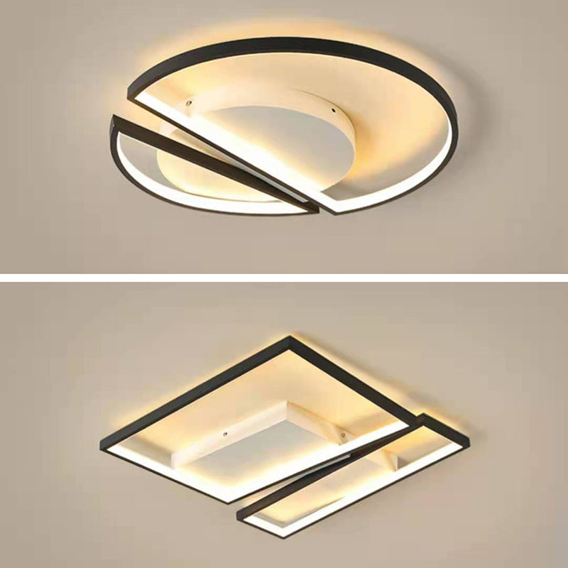 Modern Semi Flush Mount Chandelier Metal Semi Flush Light