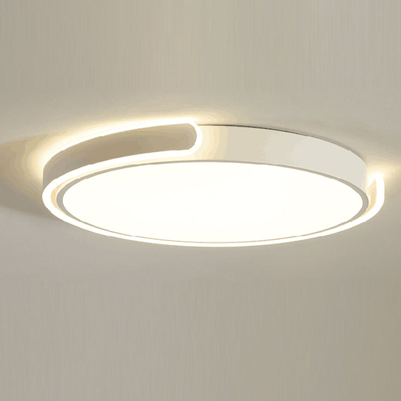 Circolare Flush Monte Light Fixtures Moderno Acrilico Flush Light
