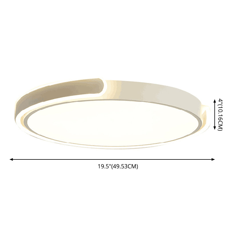 Circolare Flush Monte Light Fixtures Moderno Acrilico Flush Light