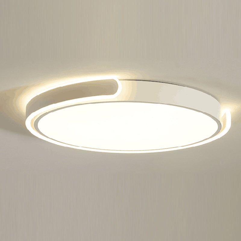 Circolare Flush Monte Light Fixtures Moderno Acrilico Flush Light