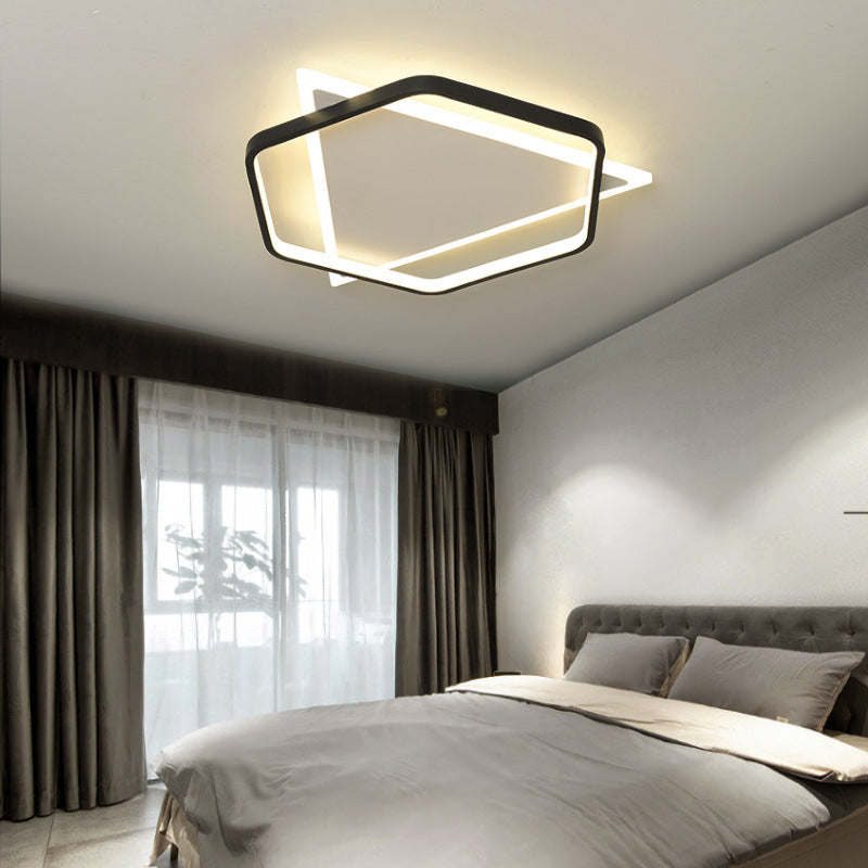 Hexagonal + Triangle Geometric Lines LED Ceiling Light 19.5" Wide Contemporary Minimalism Flush Mount Light